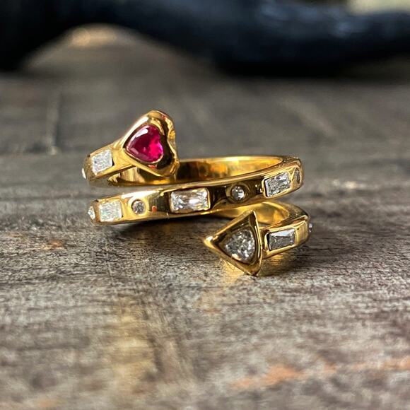 Free People Jewelry - NEW Pink Gemstone Stack Ring